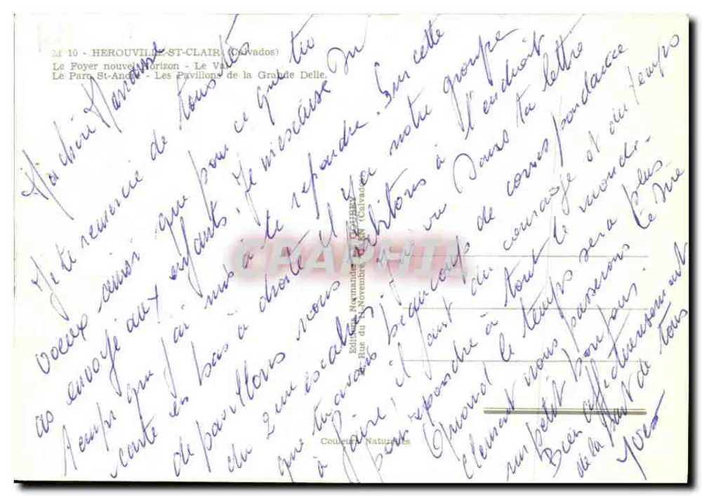 Hérouville-St-Clair — Wohnviertel mit Türmen und Park — Verlag Emy, Nr. 10 - Rückseite