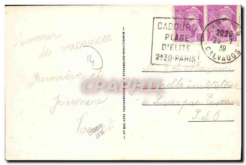 Le Home-sur-Mer — Vista geral — LL.11 — CIR DES ARTS PHOTOMÉCANIQUES - STRASBOURG-SCHLITCHEIM - Verso