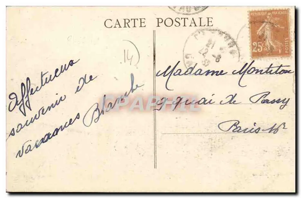 Le Homme-sur-Mer — Das Hotel Champ de Courses — Foto. Forner Jacob - Rückseite