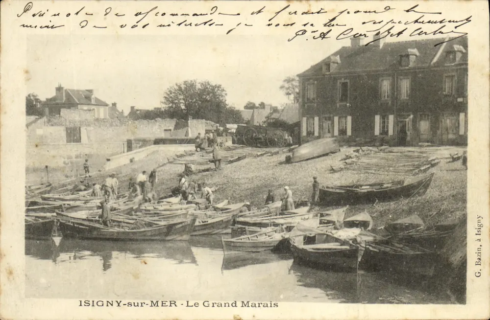 ISIGNY-sur-MER - Le Grand Marais — G. Bazin, à Isigny - Recto