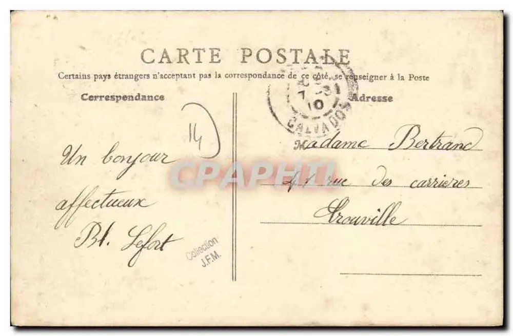 Isigny (Calvados) — Hotel de Ville (antigo Castelo do Século XVIII) — G. P. Paris - Verso