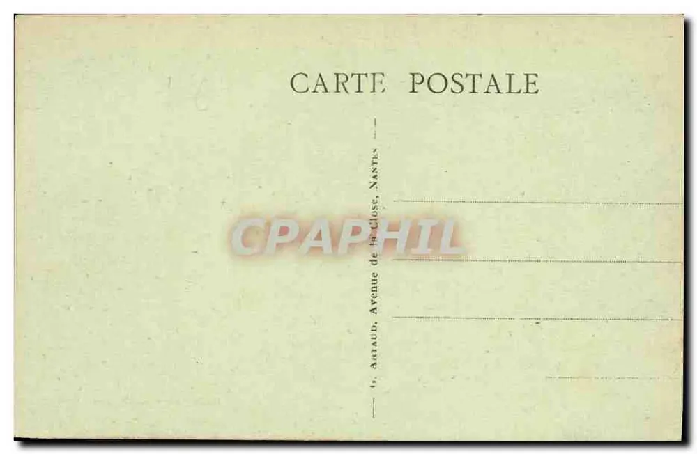 Isigny-sur-Mer — O Ponte sobre a Aure com maré baixa — editor Artaub, Nantes - Verso