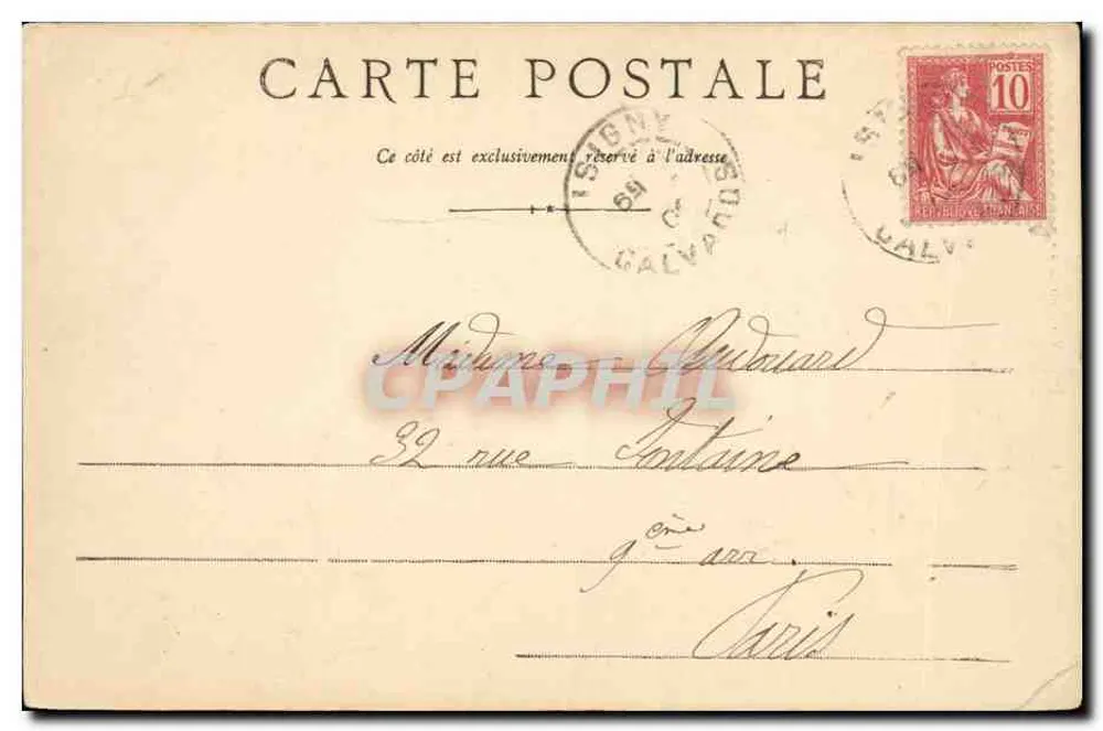 Isigny-sur-Mer — Centro da Cidade — Souvenir d'Isigny-sur-Mer, A. V. Lefrançais - Verso