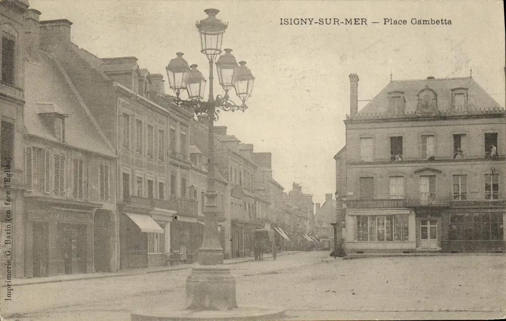 Isigny-sur-Mer — Praça Gambetta — Impressora G. Bazin (em frente ao English) - Frente