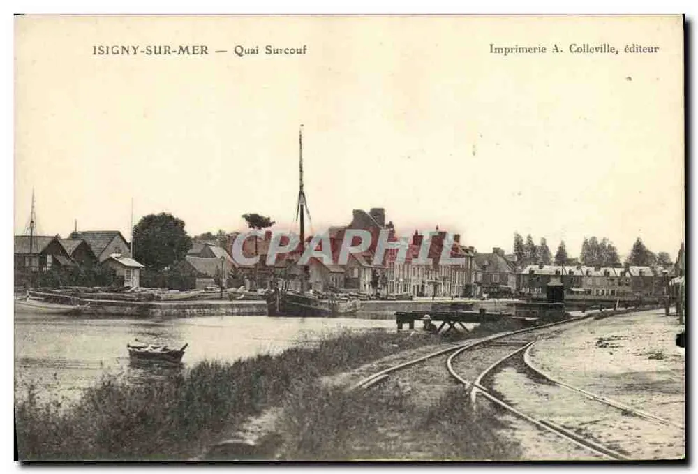 Isigny-sur-Mer — Calçada Surcouf — Imprimerie A. Colleville, editora - Frente