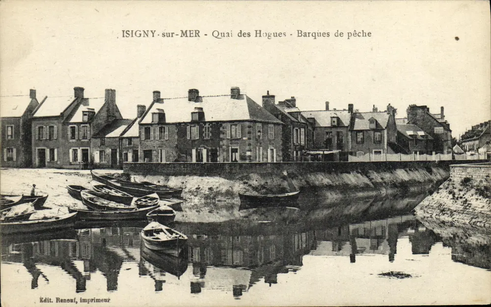 Isigny-sur-Mer - Quai des Hogues - Fischerboote — Verlag Renoné, Drucker - Vorderseite