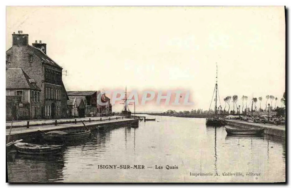 Isigny-sur-Mer — Os Quais — Impressora A. Colleville, editora - Frente