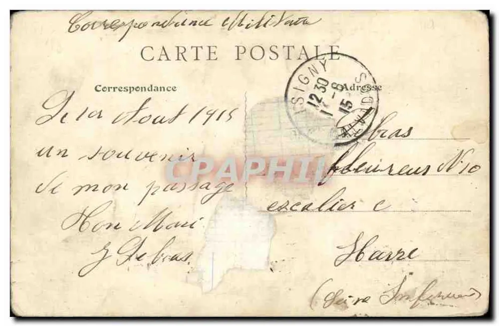 Isigny-sur-Mer (Calvados) — Place Gambetta — B.F., Paris - Verso