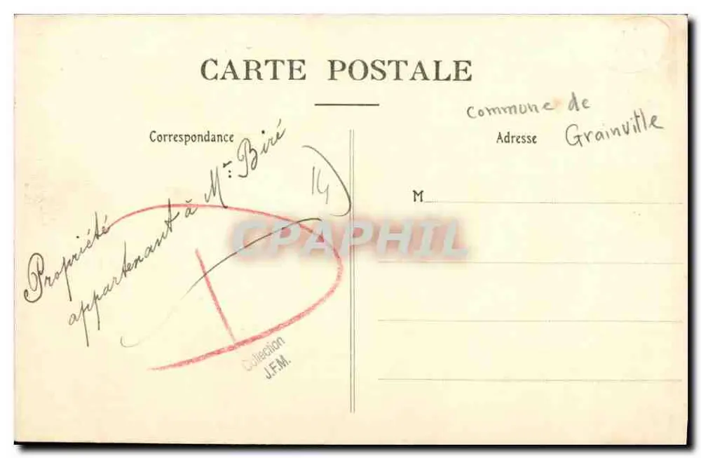 Langannerie — O Castelo — G. Jeanne, fot., Falaise — Bongy, editor - Verso