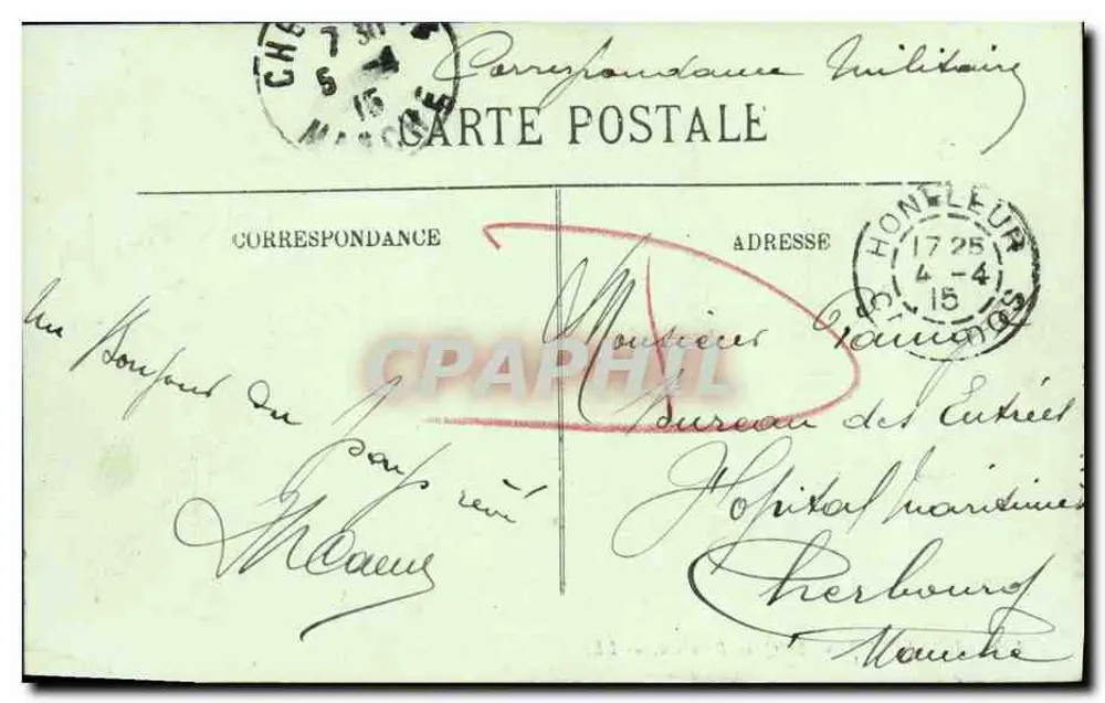 Honfleur — Ansicht von Quai Beaulieu — LL, n°135 - Rückseite