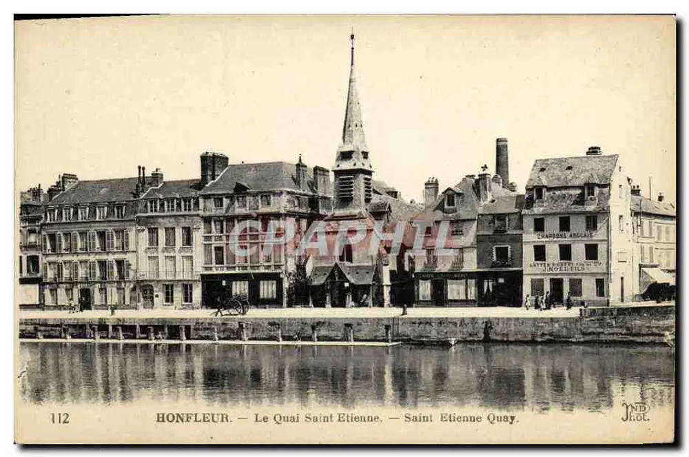 Honfleur — O Quai Saint-Etienne — Saint Etienne Quay — Imp. Neurden Frères, Paris-Lodger - Frente