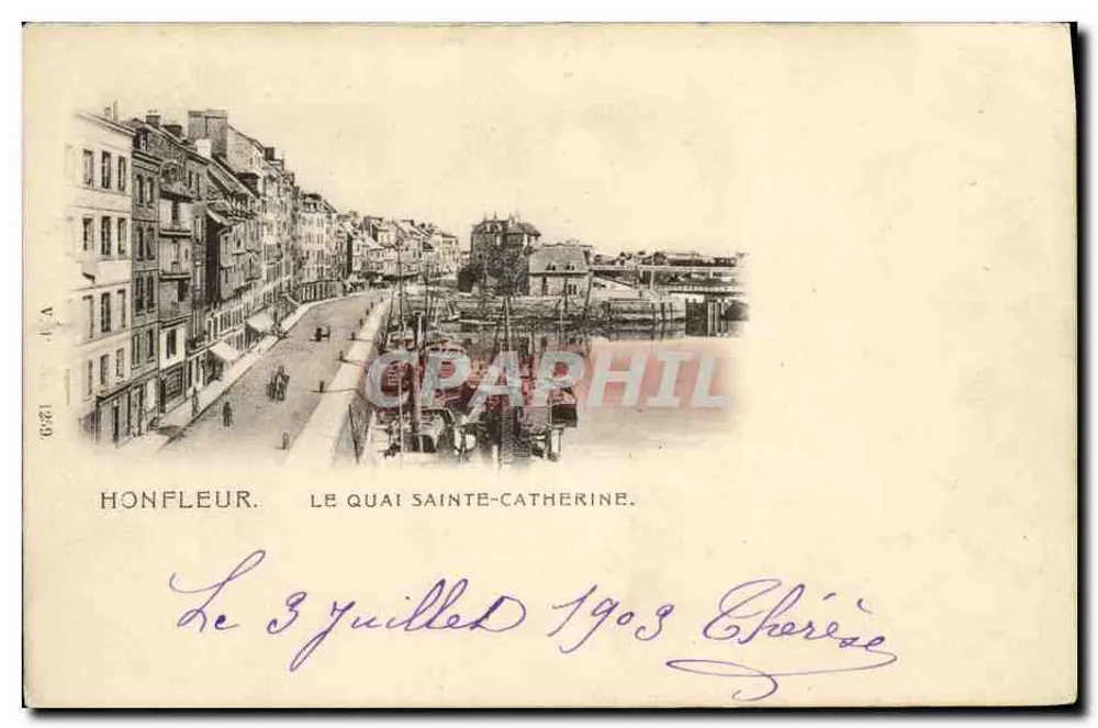 Honfleur — O Cais Sainte-Catherine — Editor V. P. n° 1229 - Frente