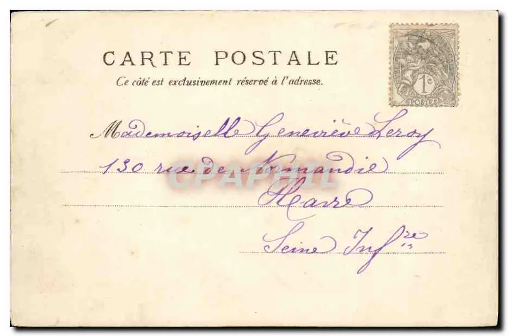 Honfleur — O Cais Sainte-Catherine — Editor V. P. n° 1229 - Verso