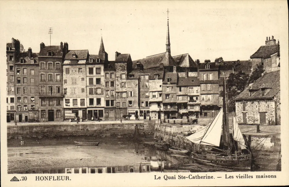 Honfleur — Ste Catherine Quay — Die alten Häuser — Antike Ansichtskarte n°20 - Vorderseite