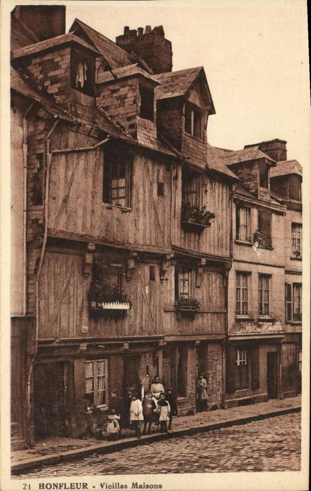 Honfleur — Velhas Casas — Editor Dugrez, n°21 - Frente