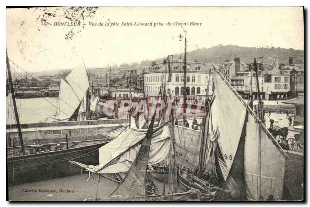 Honfleur — Ansicht der Küste Saint-Léonard vom Cheval-Blanc — Galeries Modernes, Honfleur - Vorderseite