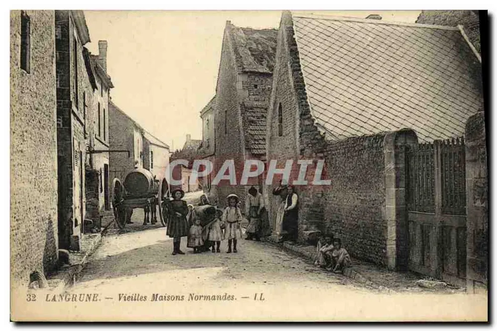 Langrune — Alte normannische Häuser — I.L. — n°32 - Vorderseite