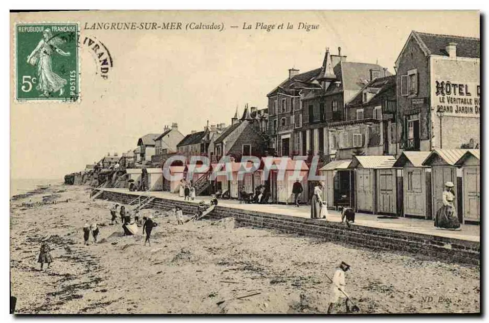 Langrune-sur-Mer (Calvados) — A Praia e a Digue — ND. Fotos - Frente
