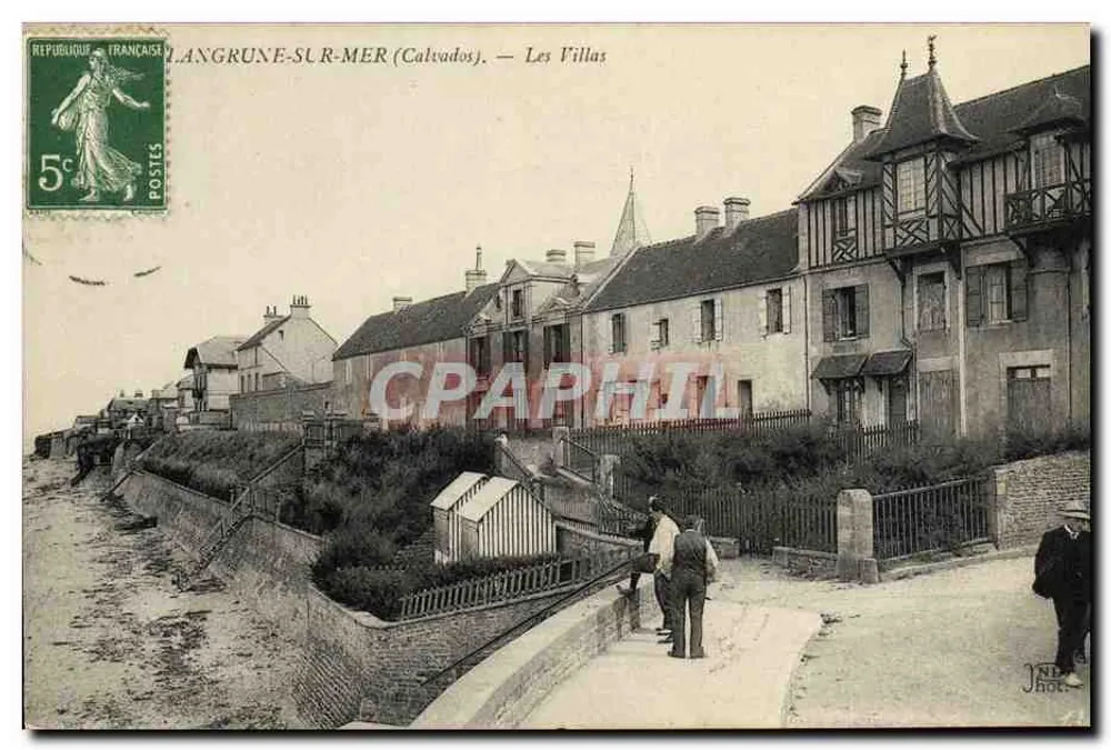 Langrune-sur-Mer (Calvados) — As Villas — Editor J. H. (assinatura visível) - Frente