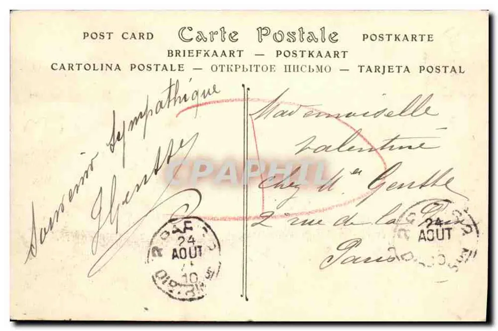 Langrune-sur-Mer (Calvados) — As Villas — Editor J. H. (assinatura visível) - Verso