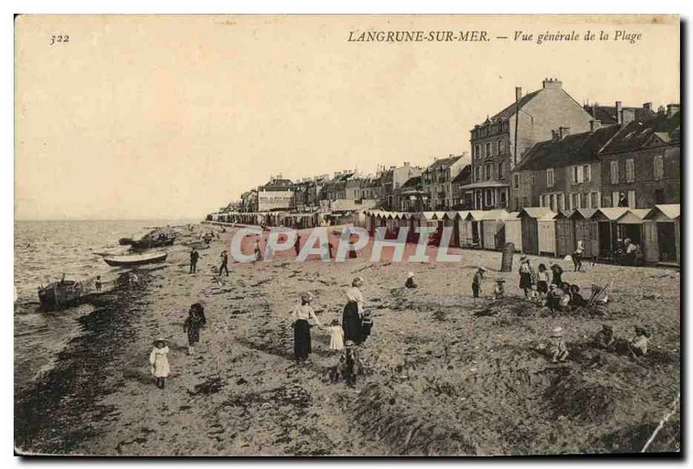 Langrune-sur-Mer — Vista geral da Praia — Langrune-sur-Mer, n°322 - Frente