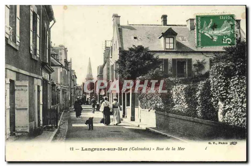 Langrune-sur-Mer (Calvados) — Via della Mare — S. F., Parigi - Recto