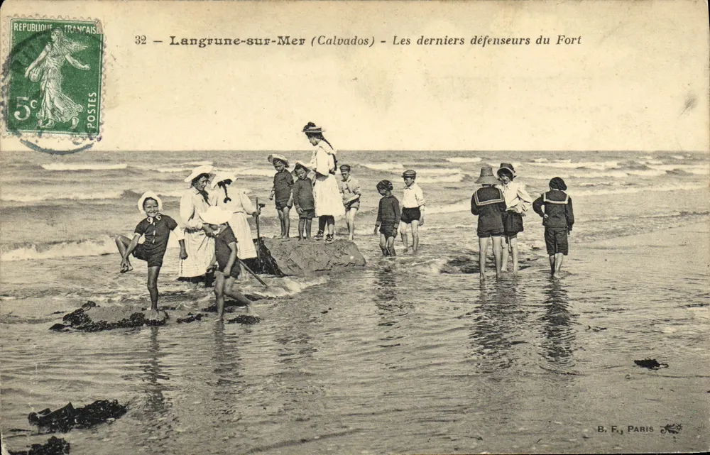 Langrune-sur-Mer (Calvados) — Die letzten Verteidiger des Forts — B. F., Paris - Vorderseite