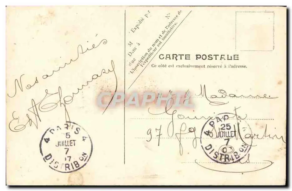Langrune — Rue de la Mer — V.P. Paris, No. 17 - Verso