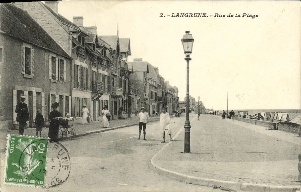 Langrune — Rue de la Plage — wydawca nieznany, numer seryjny 2 - Awers
