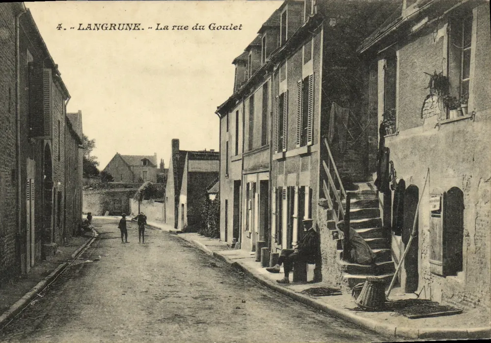 Langrune — A rua do Goulet — editor não identificado, n° de série 4 - Frente