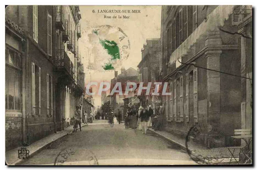Langrune-sur-Mer — Rue de la Mer — Verlag P. R. (Nr. 6) - Vorderseite