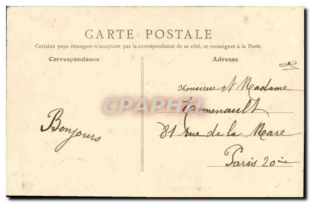 Langrune-sur-Mer (Calvados) — Rue de la Mer — B. F., Paris - Verso