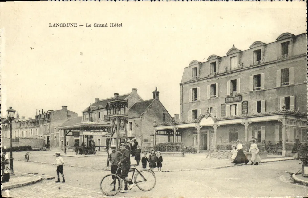 Langrune — Das Grand Hotel — Héliotype A. Druas et Cie, Nantes - Vorderseite