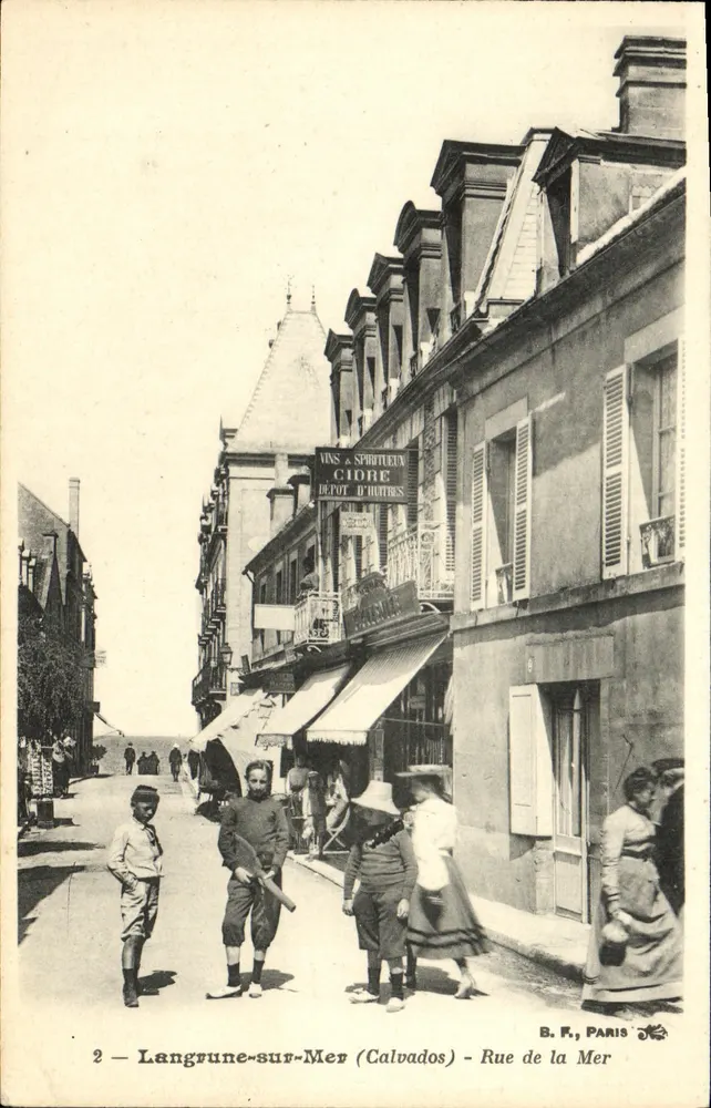 Langrune-sur-Mer (Calvados) — Rue de la Mer — B. F., Paris - Vorderseite