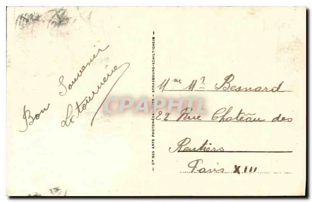 Langrune - Crianças brincando — Bilhete postal antigo n°117, editor AAE - Verso