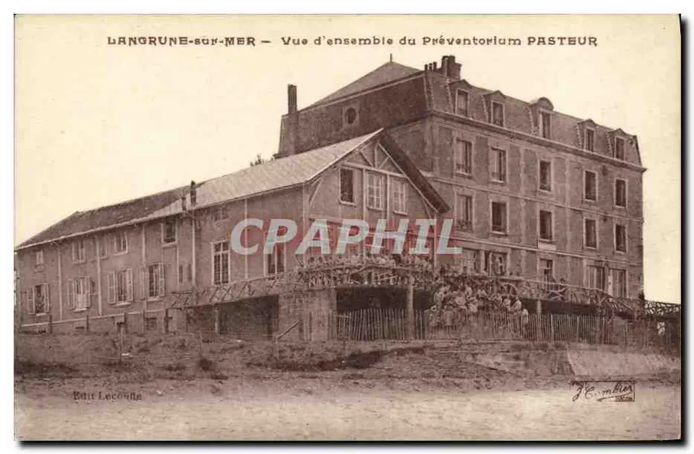 Langrune-sur-Mer — Vista geral do Préventorium Pasteur — Editor Lecoultre - Frente