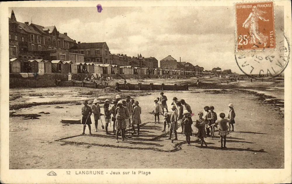 Langrune — Spiele am Strand — Verlag unbekannt, Nr. 12 - Vorderseite