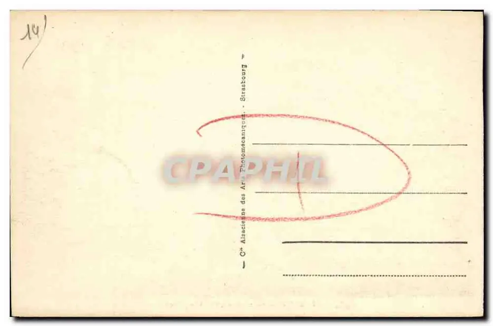 Langrune - A Digue e a Praia — editor C° Alsaciens des Arts Photomécaniques, Strasbourg, n° 17 - Verso