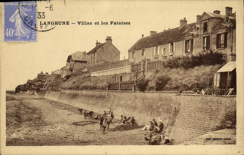 Langrune — Villas e as Falésias — Editor: Chat Combier-Hagon - Frente