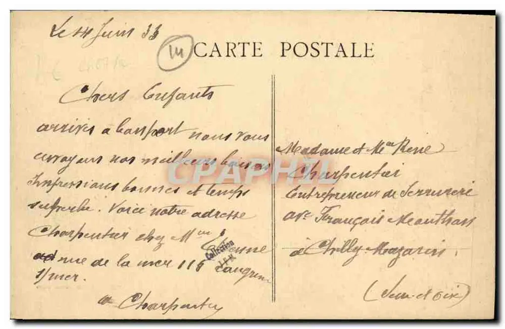 Langrune — Villas e as Falésias — Editor: Chat Combier-Hagon - Verso