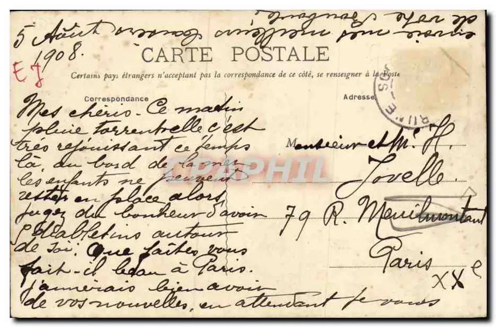 Langrune-sur-Mer — A Pedra do Peixe — Bisson, editor - Verso