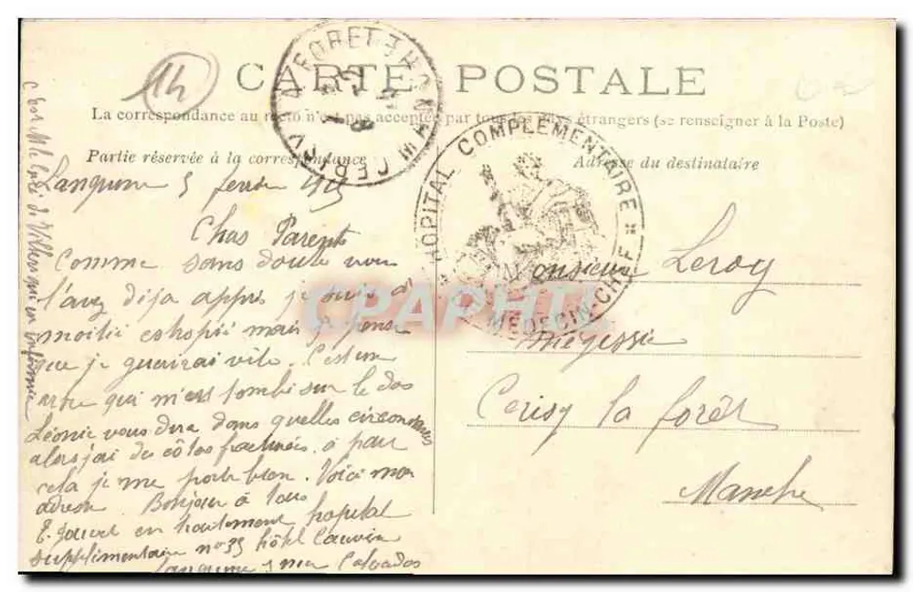 Langrune — Rue de la Plage — Os Hotéis — Edição « La Parisienne » Maison Boy - Verso