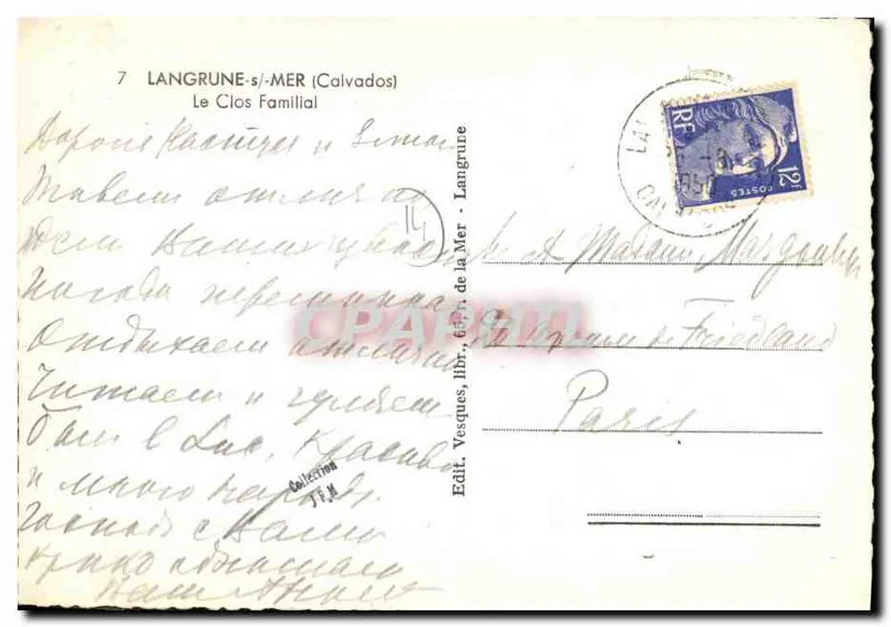 Le Clos Familial — Langrune-sur-Mer (Calvados) — Edit. Vesques, boekhandel van de Zee - Achterkant