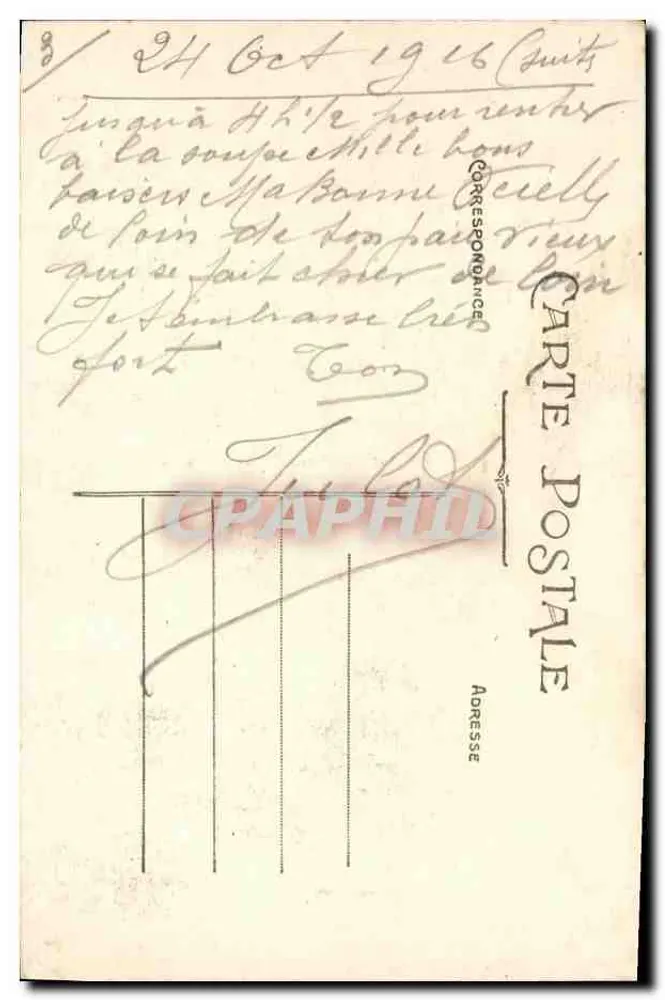 Ao redor de CAEN — Castelo de Lébisey - Verso