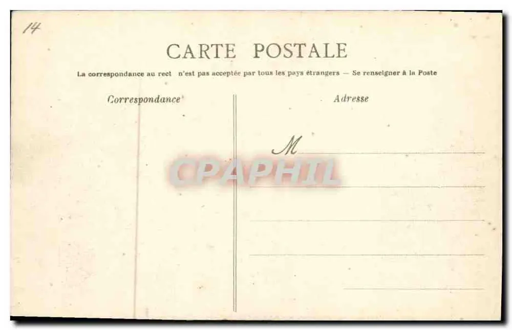 Le Mesnil-Dan — Fachada norte — Castelos do Calvados, série A.D. 541 - Verso