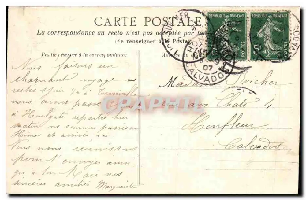 LION-sur-MER — Praia, lado Oeste — Coleção AD - Verso