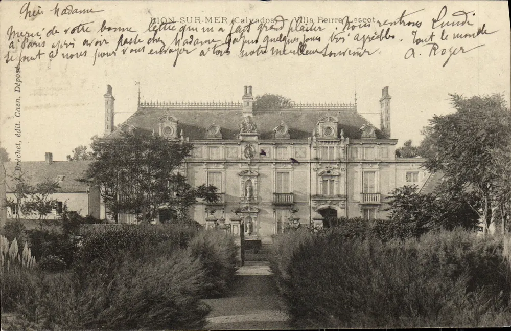 Lion-sur-Mer (Calvados) — Villa Pierre Lescot — editor L. Bréchet, Depósito Caen - Frente