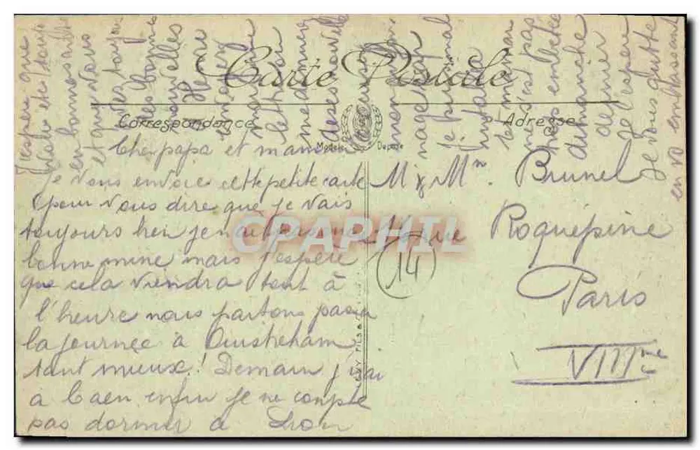 Lion-sur-Mer — A Igreja — LL. — Editor LL, n° 83 - Verso