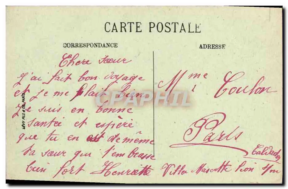 Lion-sur-Mer — Le Séchage des filets — LL. Éditeur LL. N° 54 - Verso