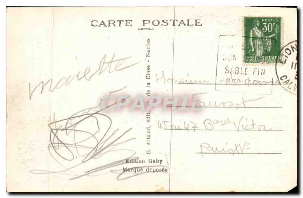 LION-sur-MER (Calvados) — A Promenade — Saby - Verso